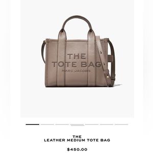 Marc Jacob’s The Tote Bag- in Cement Color